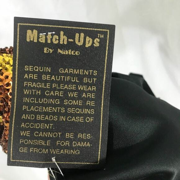 NWT Vintage 80s Sequin Southwestern Boho Western Vest Match Ups NAtco L - Picture 8 of 8